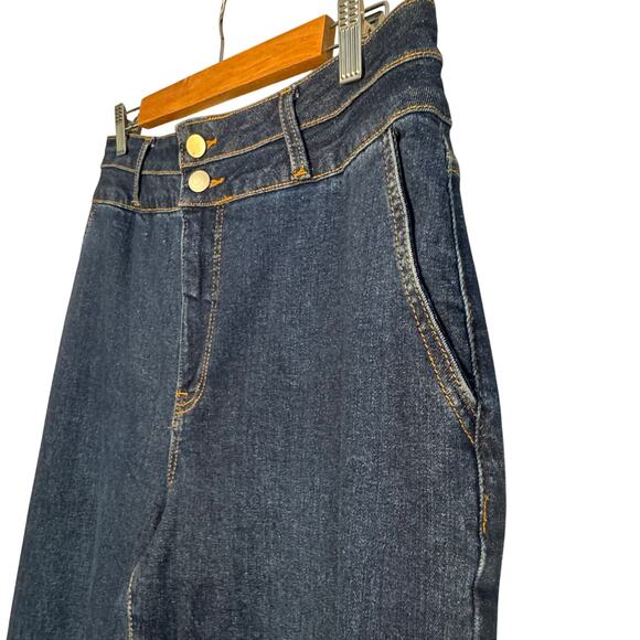 Bagatelle Collection Wide Leg Jeans Size 30 | High Rise Dark Wash Denim Pants - Picture 3 of 8